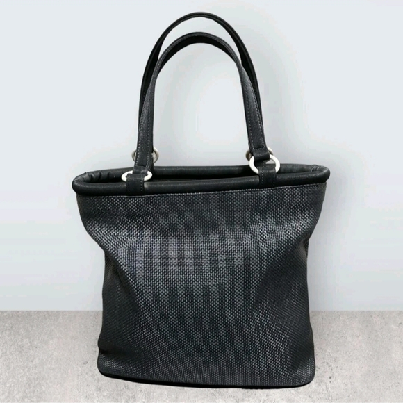 🇨🇵 Courreges Paris vintage small black canvas tote 🇨🇵 - Picture 2 of 7